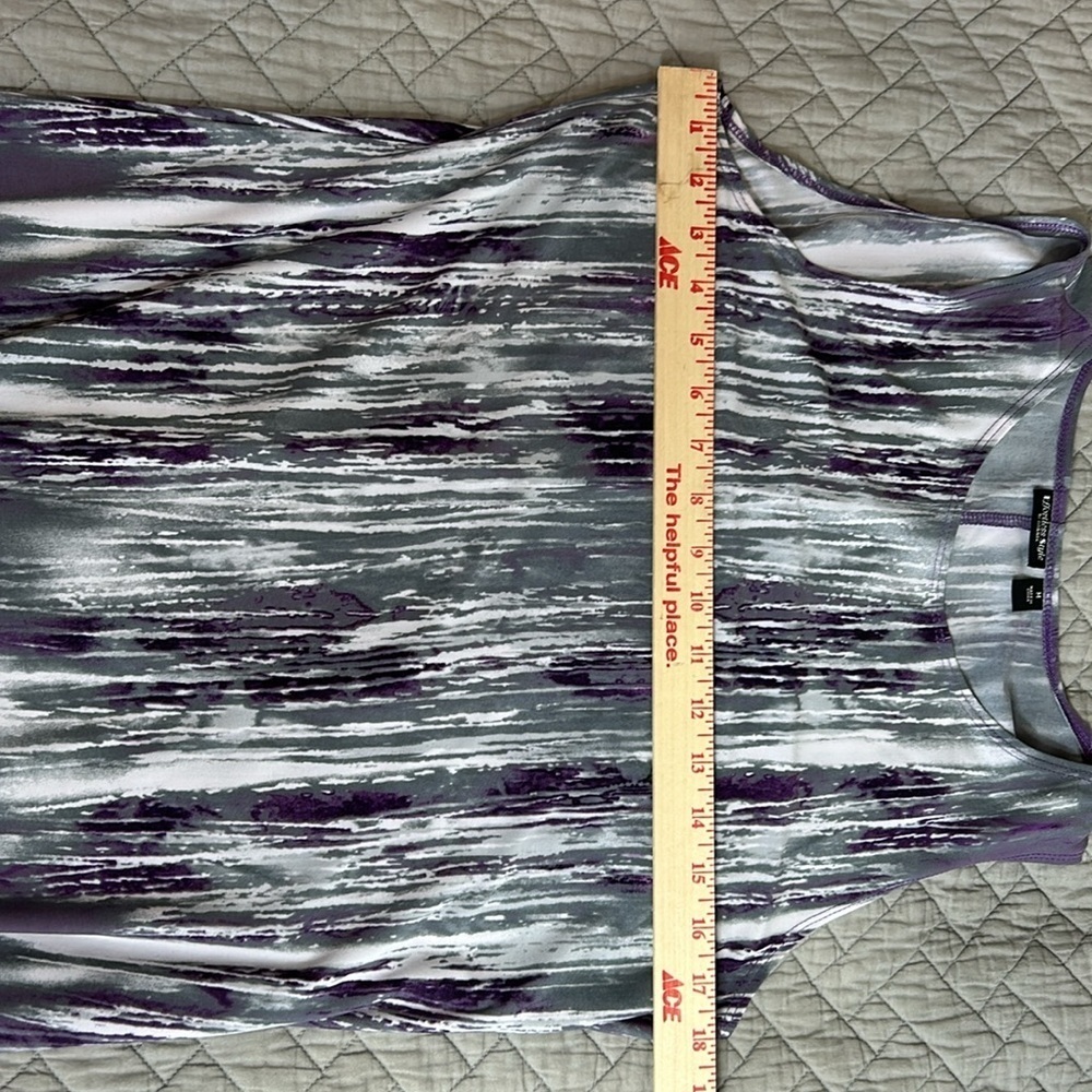 Effortless Style by Citiknits Purple/Grey Tank Sundress Sz M - Picture 9 of 12
